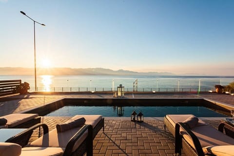 Private swimming pool with sea view
