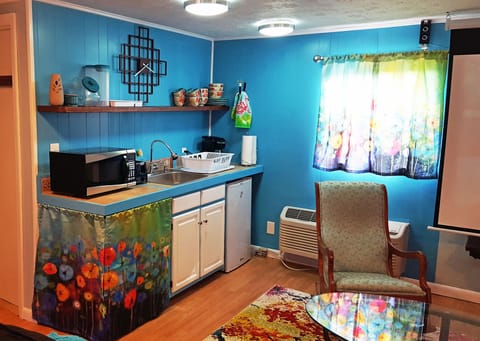 Kitchenette with Microwave, Toaster, Keurig and Mini-Fridge