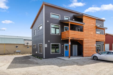 Exterior view with parking space