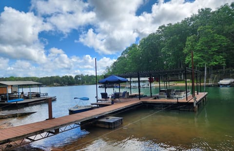 Upgraded the dock to a double slip.   Drive your boat right in and stay awhile.