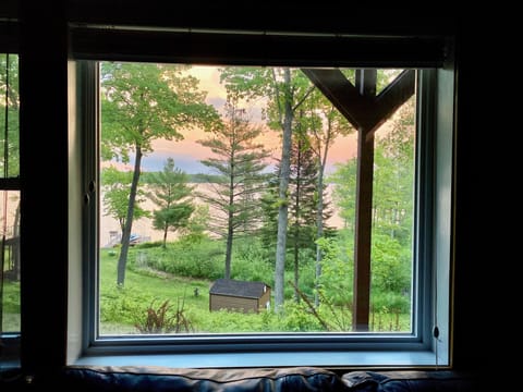 View of the lake from the cabin