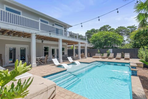 Sun-splashed pool area ideal for long, laid-back days outdoors