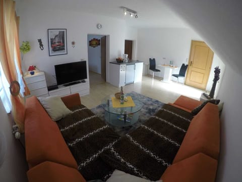 view from couch into the room