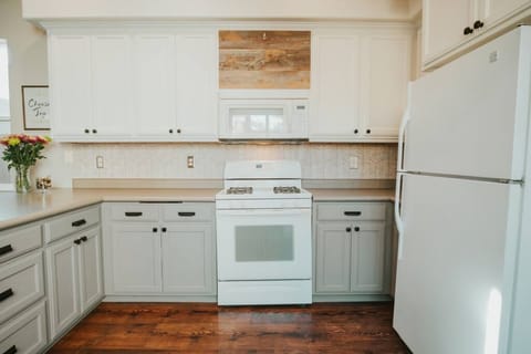 Cook your favorite meals in a fully stocked kitchen designed for easy mornings and cozy dinners.