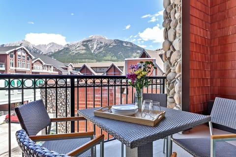 A beautiful view of Mt Lady MacDonald from the balcony.