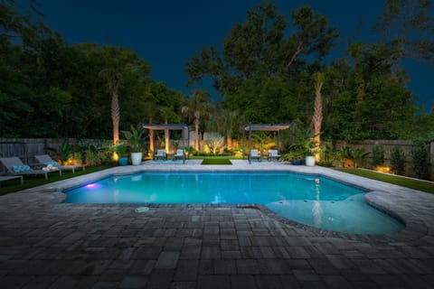 Take an evening swim with resort style vibes