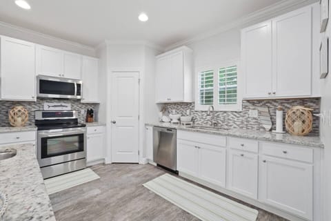 Fully stocked kitchen for home-cooked meals