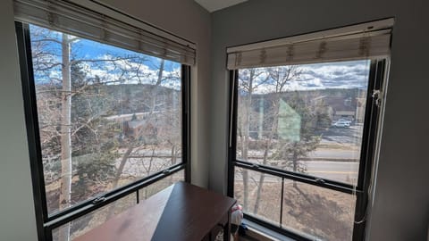 view from desk in living room