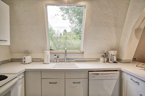 Washing dishes with a view.