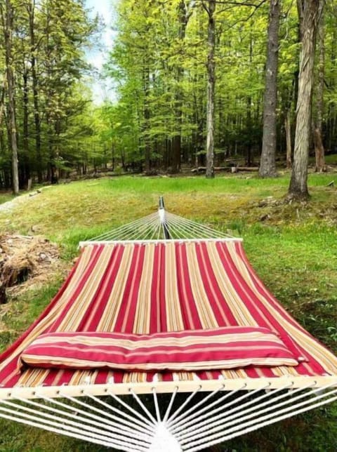 Relax in the hammock, sit by the stream or take a stroll through the woods.