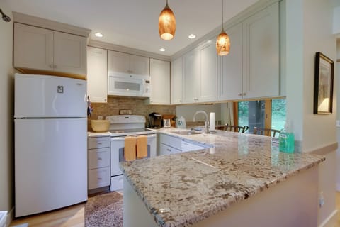 Kitchen | 1st Floor | Fully Equipped | Cooking Basics | Access to Back Deck