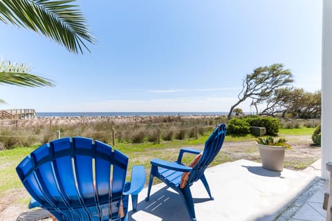 Enjoy panoramic ocean view from patio of your shorefront condo 