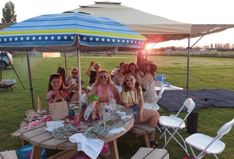Hen Party group in Valentina's paddock