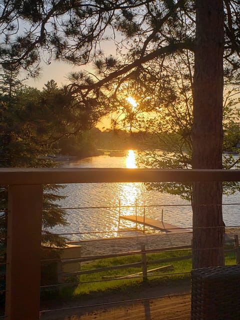 Beautiful sunset view from the deck
