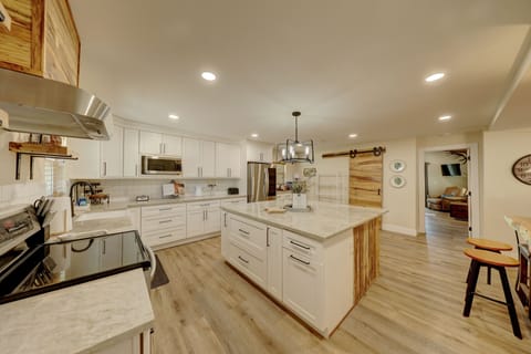 Updated kitchen with room for large meals and entertaining