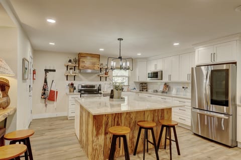 Everything you need to cook for a large group in this fully equipped kitchen