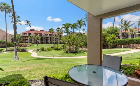 Ground floor unit with lanai that opens up green and lush resort grounds 