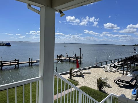 Stunning water views from the second floor balcony