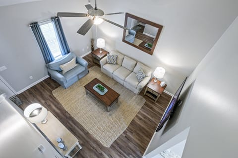 Arial view of living room