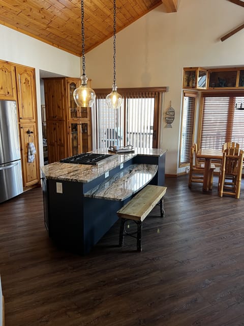 Newly remodeled kitchen island