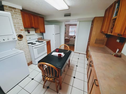 View of kitchen from farmhouse sink
