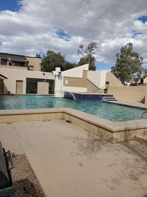 Community pool with spa