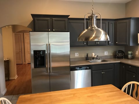 Updated kitchen w/ stainless appliances.