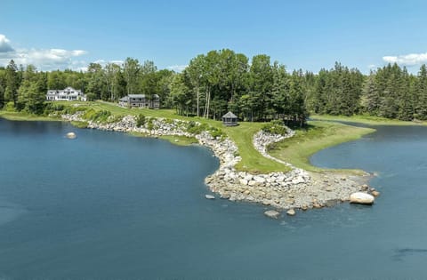 Brooklin House and its 2.5 acre property from Herrick Bay  - a bird's eye view!