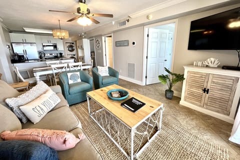 View of living area.