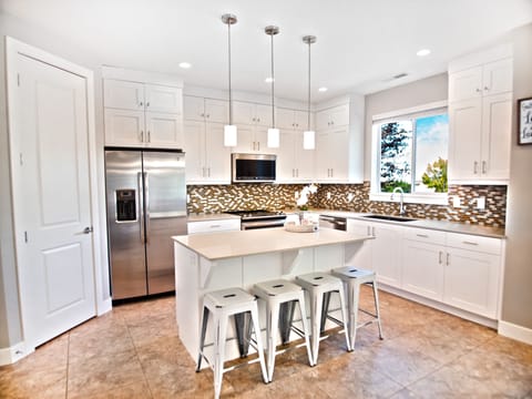 Fully stocked and equipped kitchen