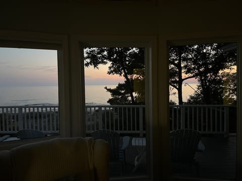 Sunset view out of the living room