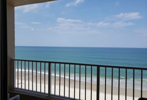 Private balcony view off the living/dining areas.