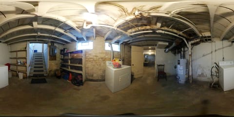 360 photo of basement laundry room