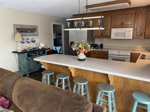 Bar area in kitchen and living room