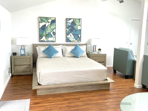 Studio features Cal-King bed 