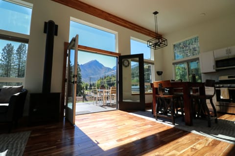When you walk into the house, the view and deck calls you outside.