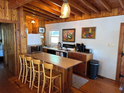 Kitchen with bar seating