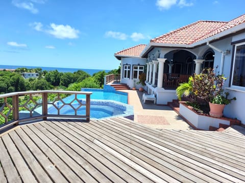 Sunning deck by pool.