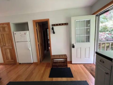 Front door and shoe storage bench