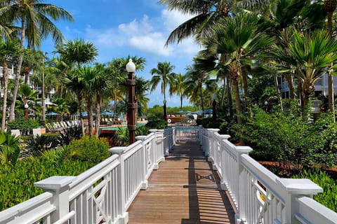 Property is surrounded by lush landscape