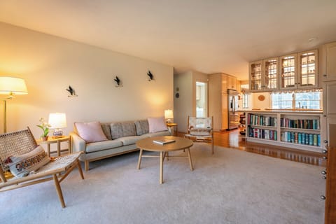Family room looking toward kitchen and laundry room.