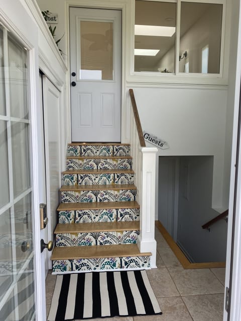 Hosts live upstairs. Rental is downstairs. 