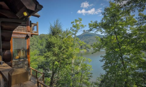 Views of Lake Lure from an elegant deck