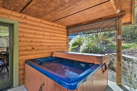 Enjoy luxurious perks, like this private 6-person hot tub.
