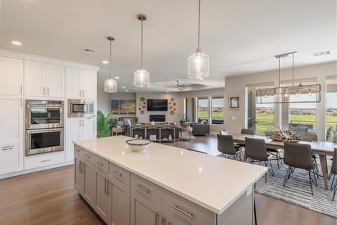Kitchen View of Golf Course - Enjoy the fantastic views of the Ledges Golf Course while preparing a meal in the well-equipped kitchen. All dishes, cookware, cutlery, and much more are provided to ensure many delightful meals.