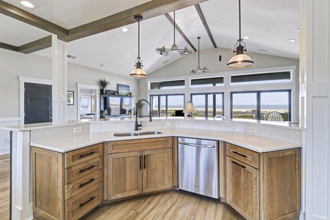 Beautiful ocean views from the kitchen