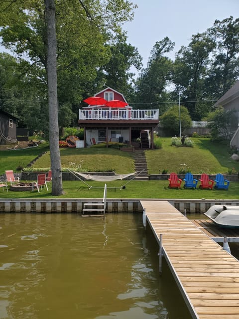 View from the lake - good fishing, lots of outside living space