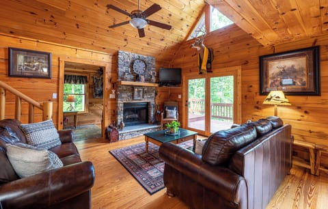 Living room seating area, relaxing by the indoor fireplace