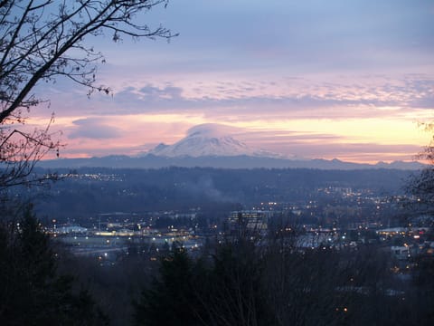 Helicopter House - Rare tree belt location -180* view of Kent Valley & Mt Rainer House in Bryn Mawr-Skyway