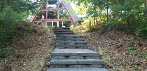 follow the path down to the lake